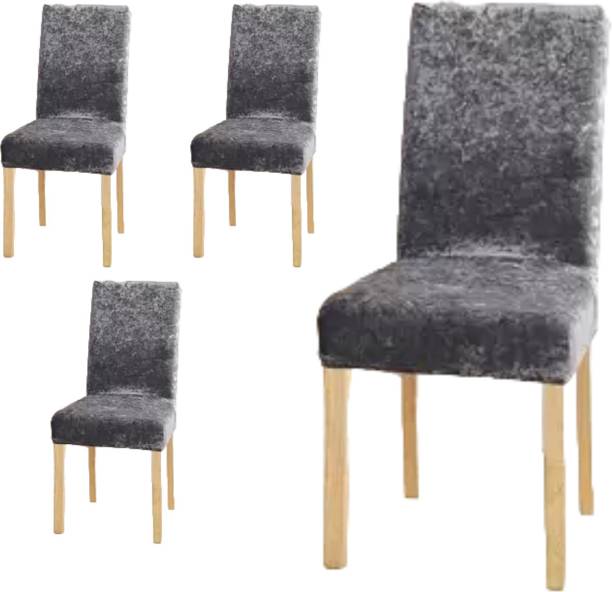 Roodra Creations Velvet Plain Chair Cover