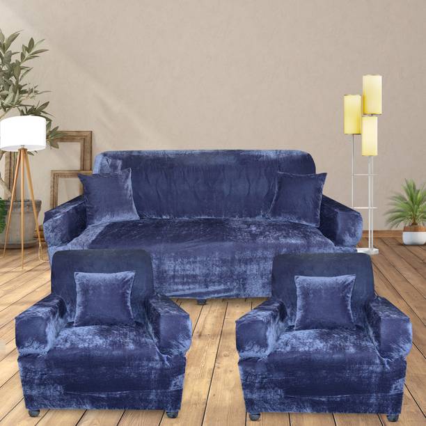 SK Fashion Velvet 3+1+1 Seater Sofa Plain Cover