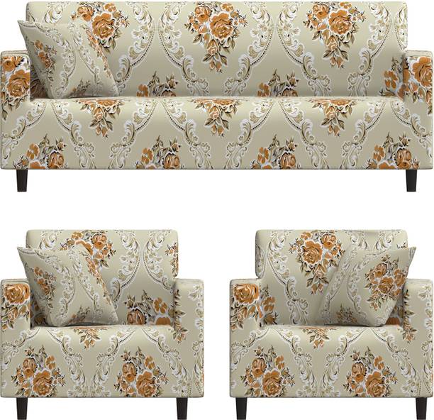 FurShine Polyester Checkered 3+1+1 Seater Sofa Cover