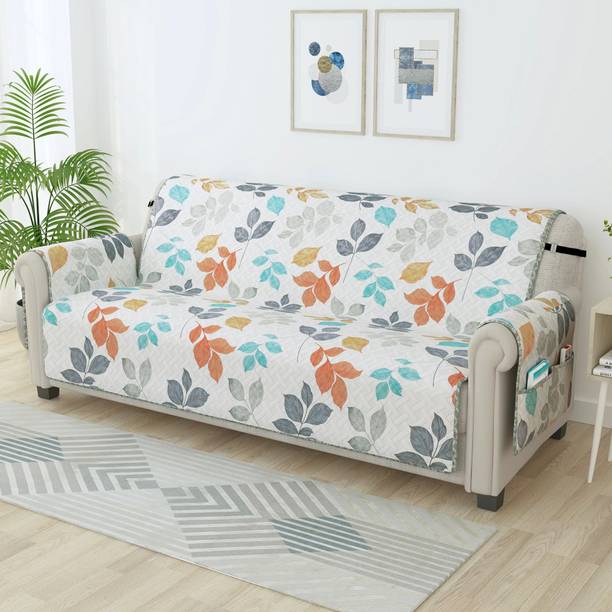 Story@home Synthetic 3 Seater Sofa Polka Cover