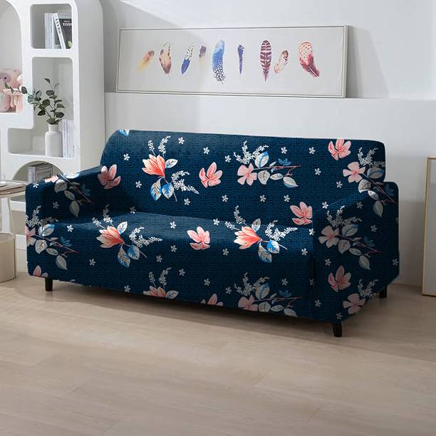 igi पॉलिएस्टर फ्लोरल 3 सीटर सोफा कवर