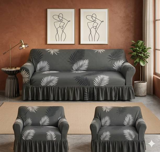 maheshtrading Polycotton 3+1+1 Seater Sofa Floral Cover