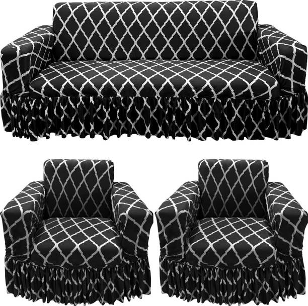 Gifts Island Polyester 3+1+1 Seater Sofa Geometric Cover