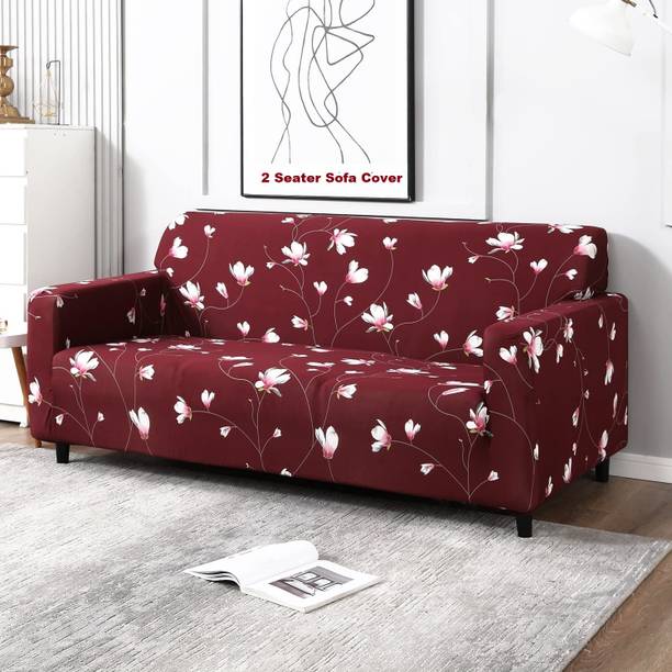 Rabhnoor Polyester Floral 2 Seater Sofa Cover