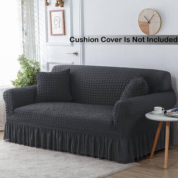 lukzer Polyester Checkered 1 Seater Sofa Cover
