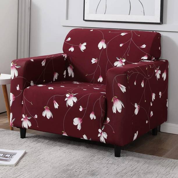 Rabhnoor Polyester Floral 1 Seater Sofa Cover