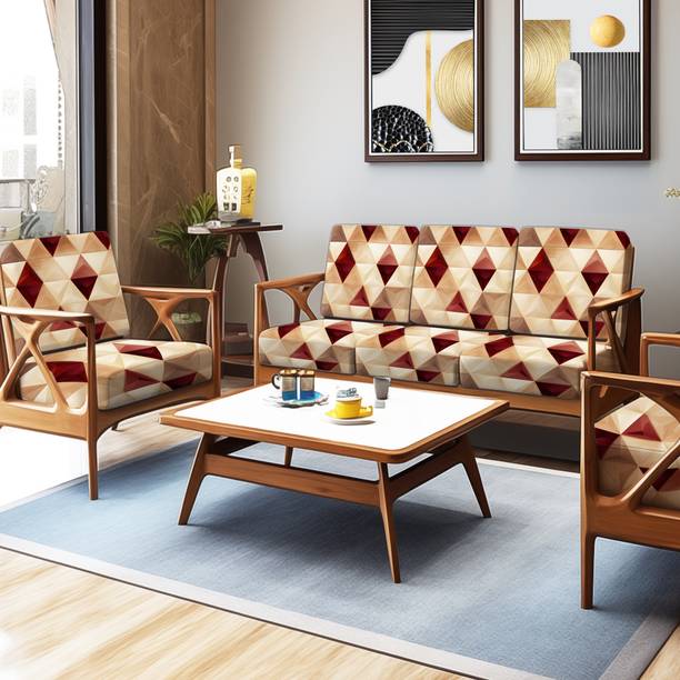 DECORIAN Velvet 3+1+1 Seater Sofa Animal Cover