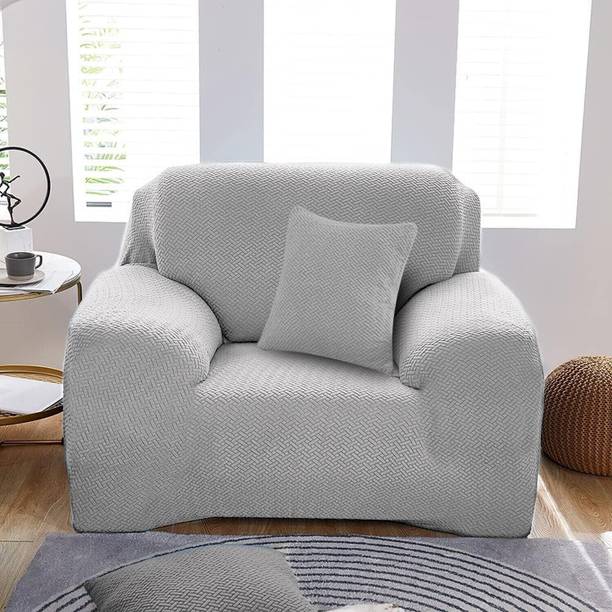 FurShine Polyester Plain 1 Seater Sofa Cover