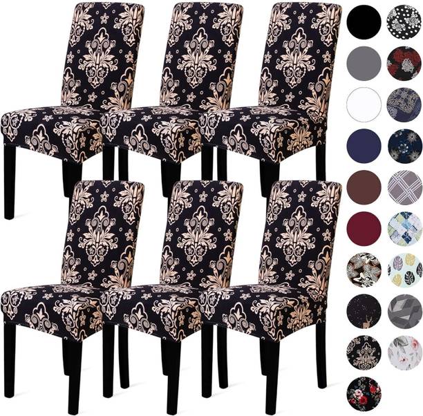 QUIRKYHUB Polycotton Floral 6 Seater Chair Cover