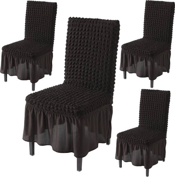 HOKiPO Polyester Plain 4 Seater Chair Cover