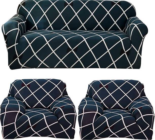 furshine Polyester 3+1+1 Seater Sofa Abstract Cover