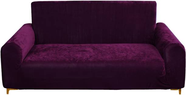 Rabhnoor Velvet, Silk Plain 3 Seater Sofa Cover