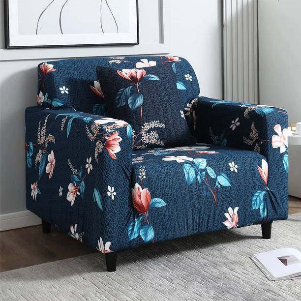 FurShine Polyester Floral 1 Seater Sofa Cover