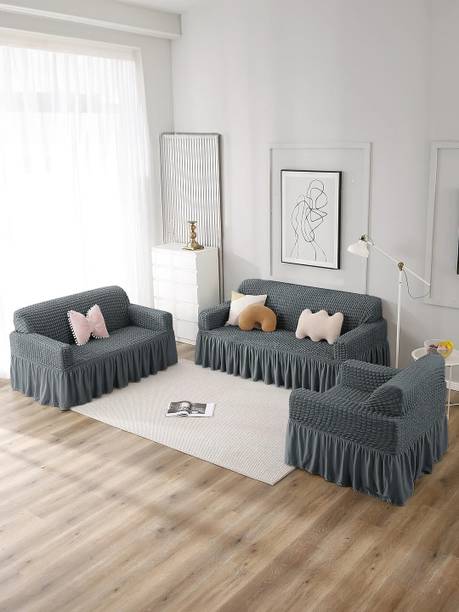 Cortina Polyester 3+1+1 Seater Sofa Abstract Cover