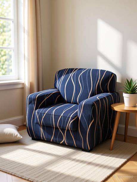 shringoori creations Polyester 3+1+1 Seater Sofa Floral Cover