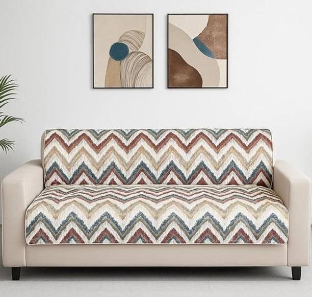 Passion Hut Velvet 3 Seater Sofa Abstract Cover