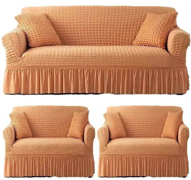 TONY STARK Polycotton 3+1+1 Seater Sofa Striped Cover