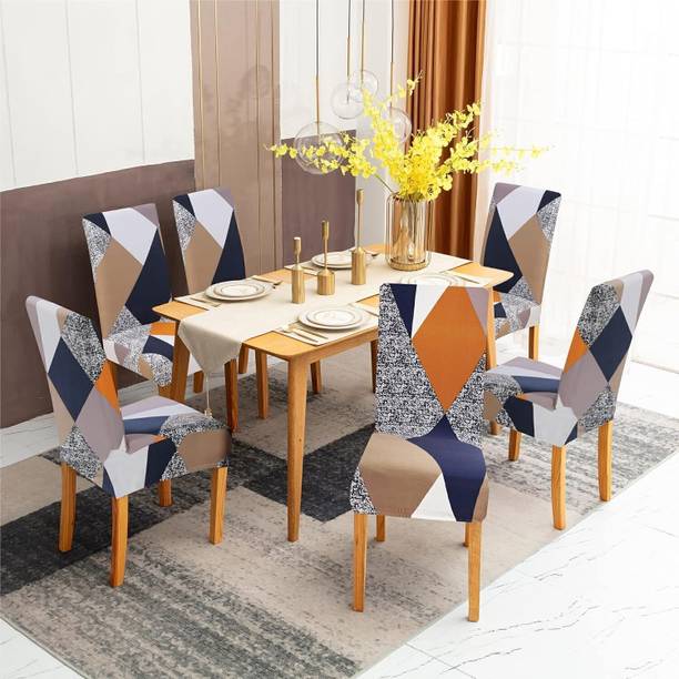 QUIRKYHUB Polycotton Geometric 1 Seater Chair Cover