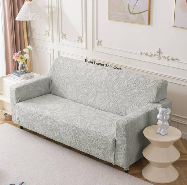 HOUSE OF QUIRK Jacquard 3 Seater Sofa Floral Cover