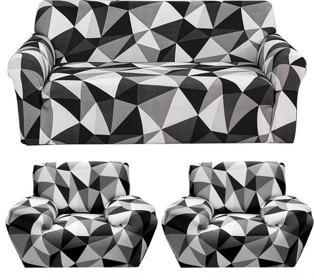 FurShine Polyester Abstract 3+1+1 Seater Sofa Cover