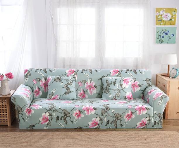 lukzer Polyester Floral 4 Seater Sofa Cover