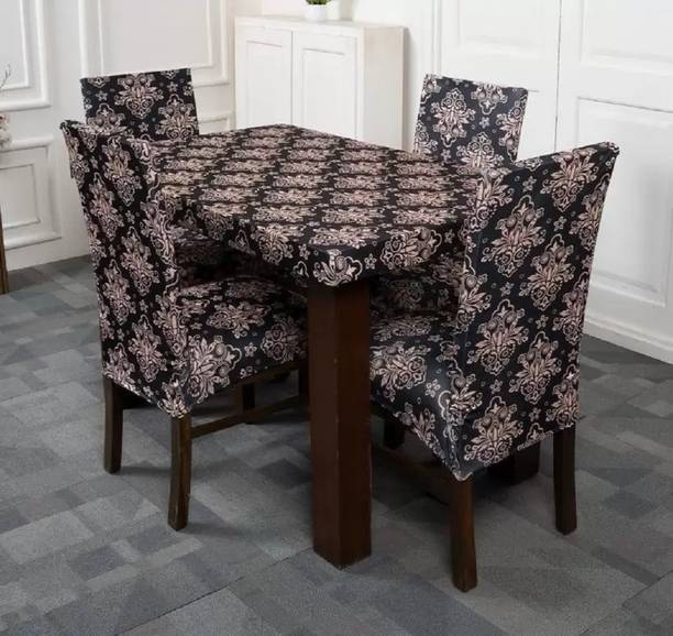 NAYISHI Polyester Floral 4 Seater Chair Cover