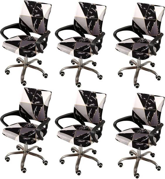 HOUSE OF QUIRK Polyester 1 Seater Chair Abstract Cover