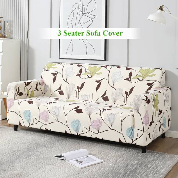 HOKiPO Polyester Floral 3 Seater Sofa Cover
