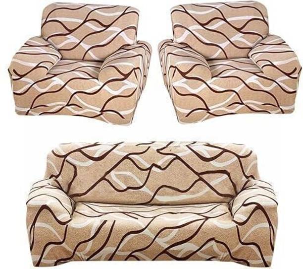 B BESTILO Polyester 3+1+1 Seater Sofa Geometric Cover