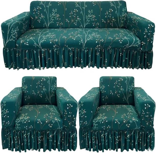 Texaura Textiles Organic Cotton 3+1+1 Seater Sofa Abstract, Animal, Cartoon, Checkered, Damask, Embroidered, Floral, Geometric, Paisley, Plain, Polka, Printed, Striped, Quilted Cover