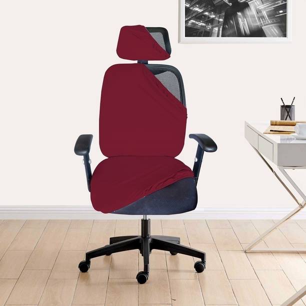 HOTKEI Polycotton Plain 1 Seater Chair Cover