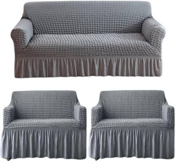 DECORWELL Polycotton 3+1+1 Seater Sofa Plain Cover
