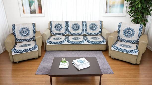 MHF Velvet Abstract 3+1+1 Seater Sofa Cover