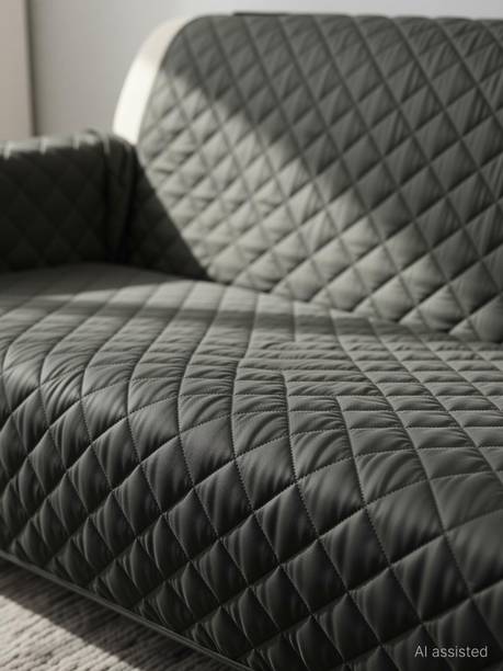 HOKiPO Polyester 3 Seater Sofa Plain Cover
