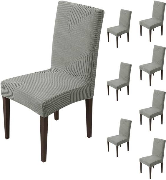 HOUSE OF QUIRK Jacquard Checkered 8 Seater Chair Cover