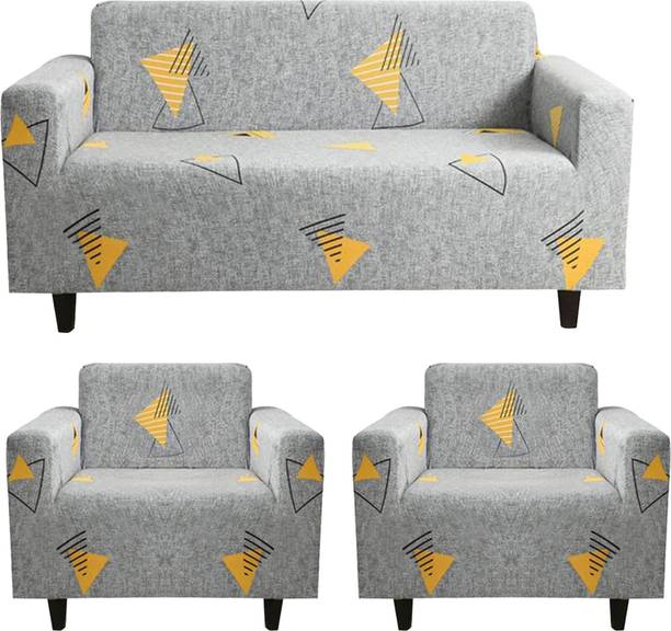 FurShine Polyester Abstract 3+1+1 Seater Sofa Cover