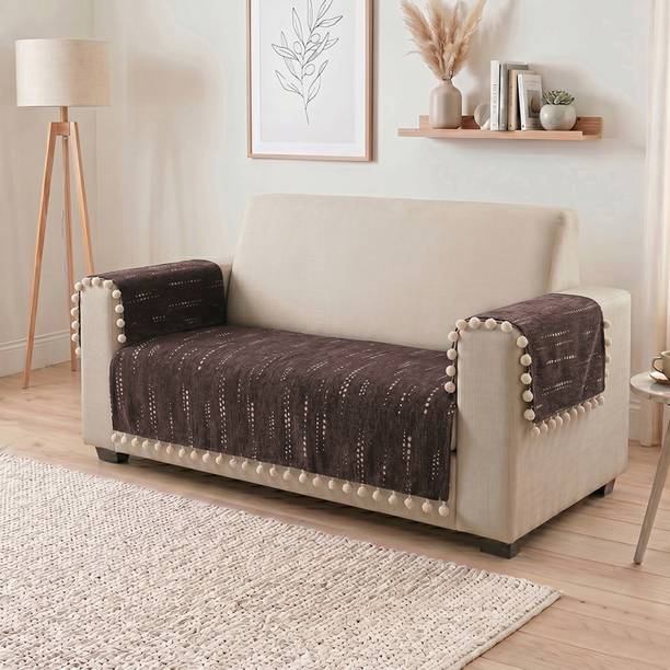 Story@home Chenille 2 Seater Sofa Printed Cover