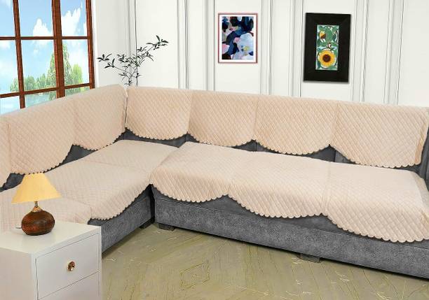 EASTTARDOMM Velvet Geometric 6 Seater Sofa Cover