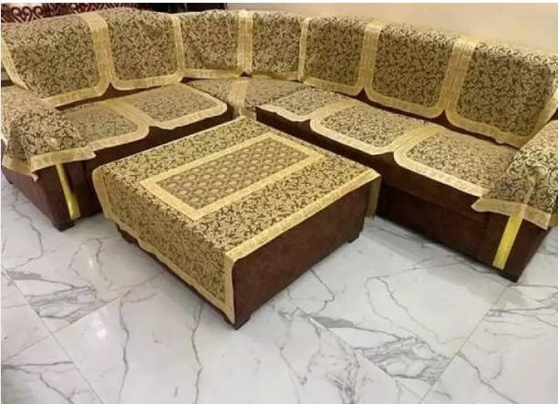 ईस्टटारडोम कॉटन फ्लोरल 3+2+2 सीटर सोफा कवर