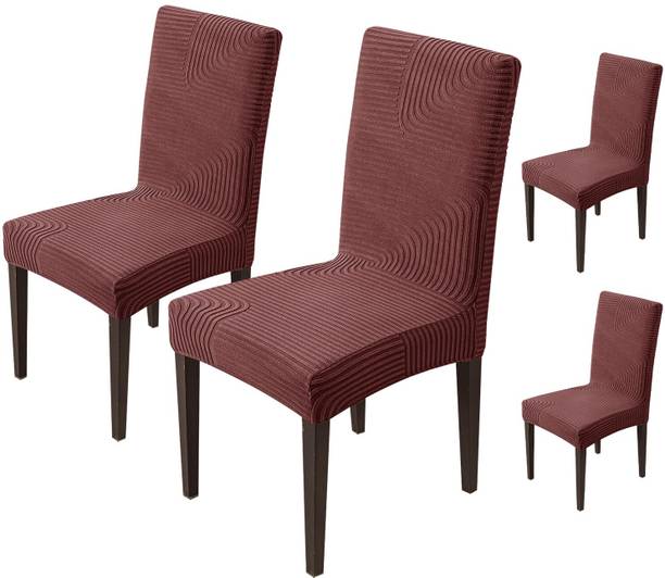 HOUSE OF QUIRK Jacquard Checkered 4 Seater Chair Cover