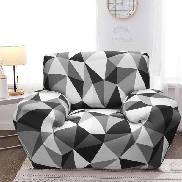 FurShine Polyester Checkered 1 Seater Sofa Cover