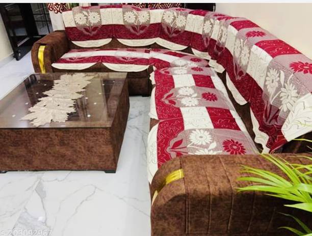 EASTTARDOMM Polycotton Floral 3+2+2 Seater Sofa Cover