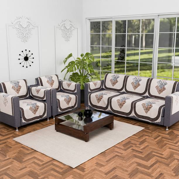 कुबेर इंडस्ट्रीज़ पॉलिएस्टर ऐब्स्ट्रैक्ट सोफा कवर