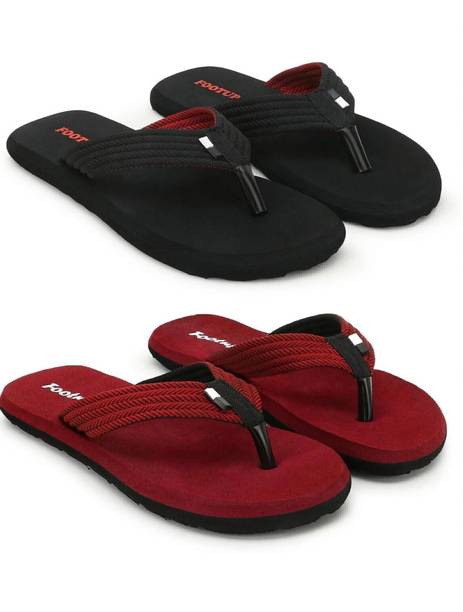 Footup 2 Pair Comfortable|Ultra-Light|Stylish and Trendy|Flip Flops for Men Men Flip Flops