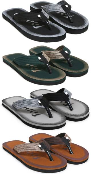 SOSU 4 Pairs|EVA|Ultralightweight|Premium|Comfort|All Seasons Trendy|For Men Flip Flops