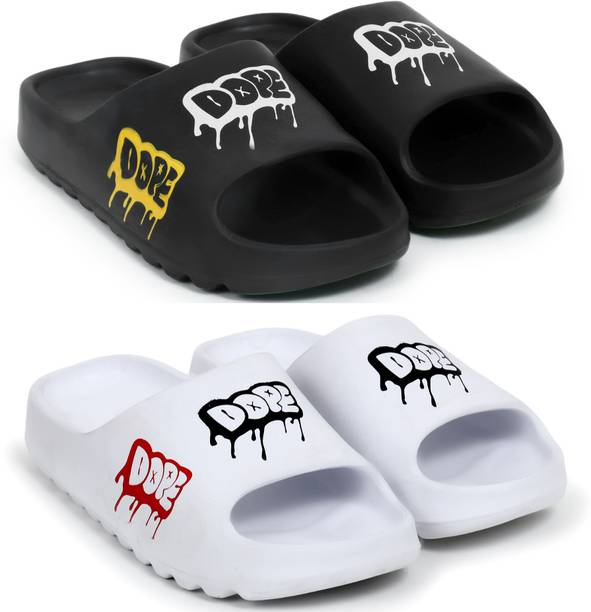 2 Pairs|Synthetic|Lightweight|Premium|Comfort|All Seasons|Outdoor|Slides for men Slides