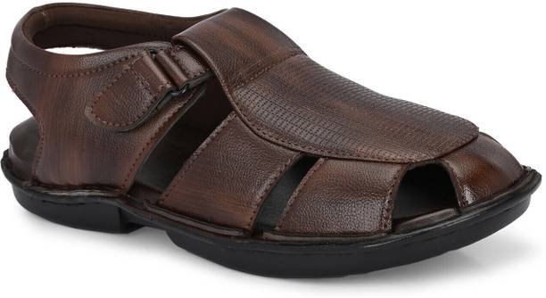 Azzaro Black Men Sandal Brown , 10
