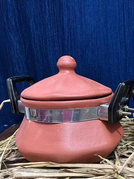 Aaravi lifestyle Pahal Traditional Clay Handi with Lid Slow Cooker