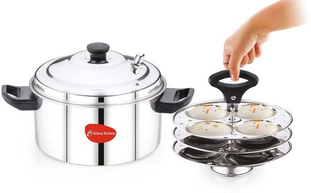 Klassi Kichen Stainless Steel 3 plate Idli cooker 12 idlies Slow Cooker