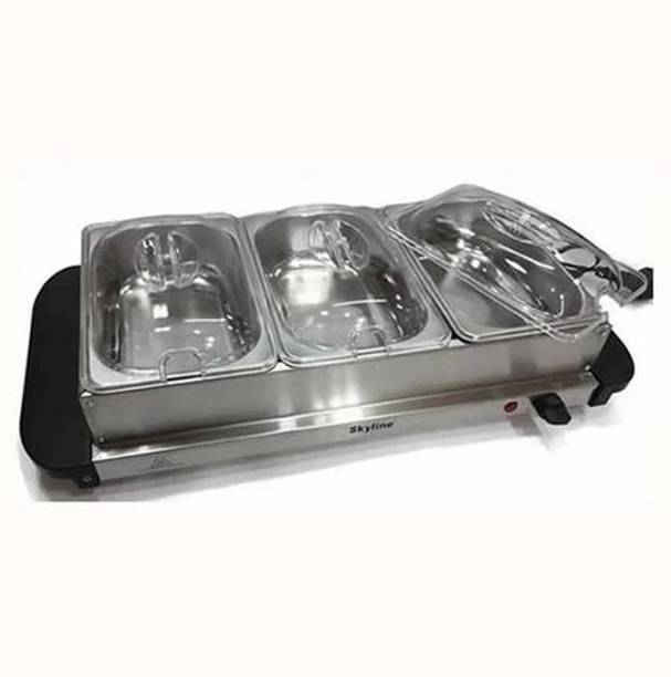 SKYLINE VTL- 9555, Stainless Steel Buffet Server (200W 3 x 1.5 L, Silver) Slow Cooker